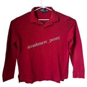 Polo by Ralph Lauren Red Long Sleeve Pullover Polo Shirt XXL